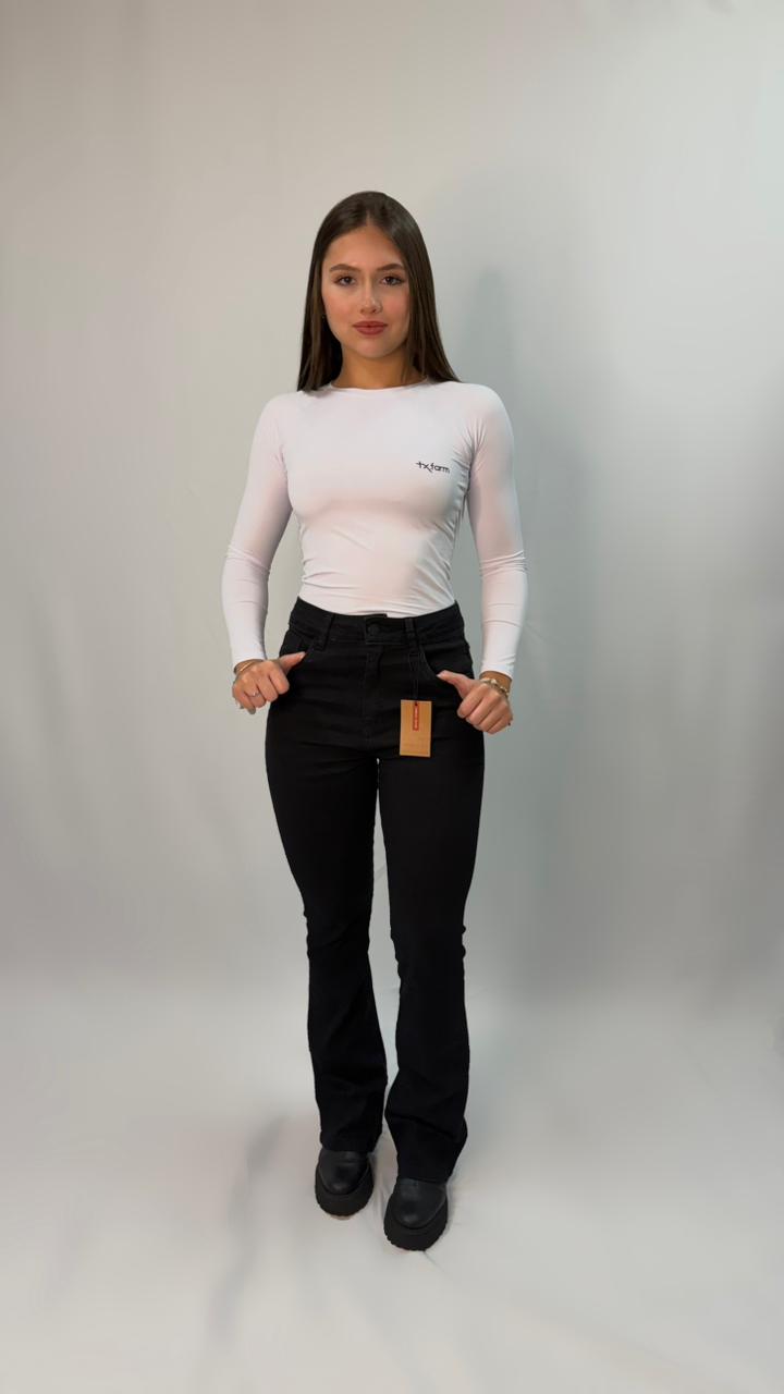 Calça Feminina Flare Preta - Oreon